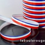 Ruban Bolduc tri-color (bleu, blanc & rouge) 10mm fabriqué en France MIF