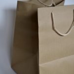 Sacs papier kraft luxe naturel shopping bag poignées coton luxe XS XXL traiteur