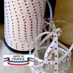 Rubans Bolducs Coeurs Rouge Blanc 5mm Bobines Fabriqué en France MIF