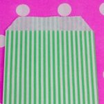 Sachets Pochettes cadeaux à rayures rose vertes blanch XS 7x12 Fabriquées en France MIF 1er prix 40gr