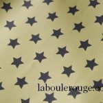 Rouleau / Bobine papier doré mat étoiles Noir 70cm Europe