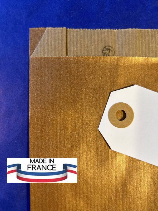 Papier et Pochettes cadeaux kraft métal cuivre chocolaté France recyclable Nouveauté